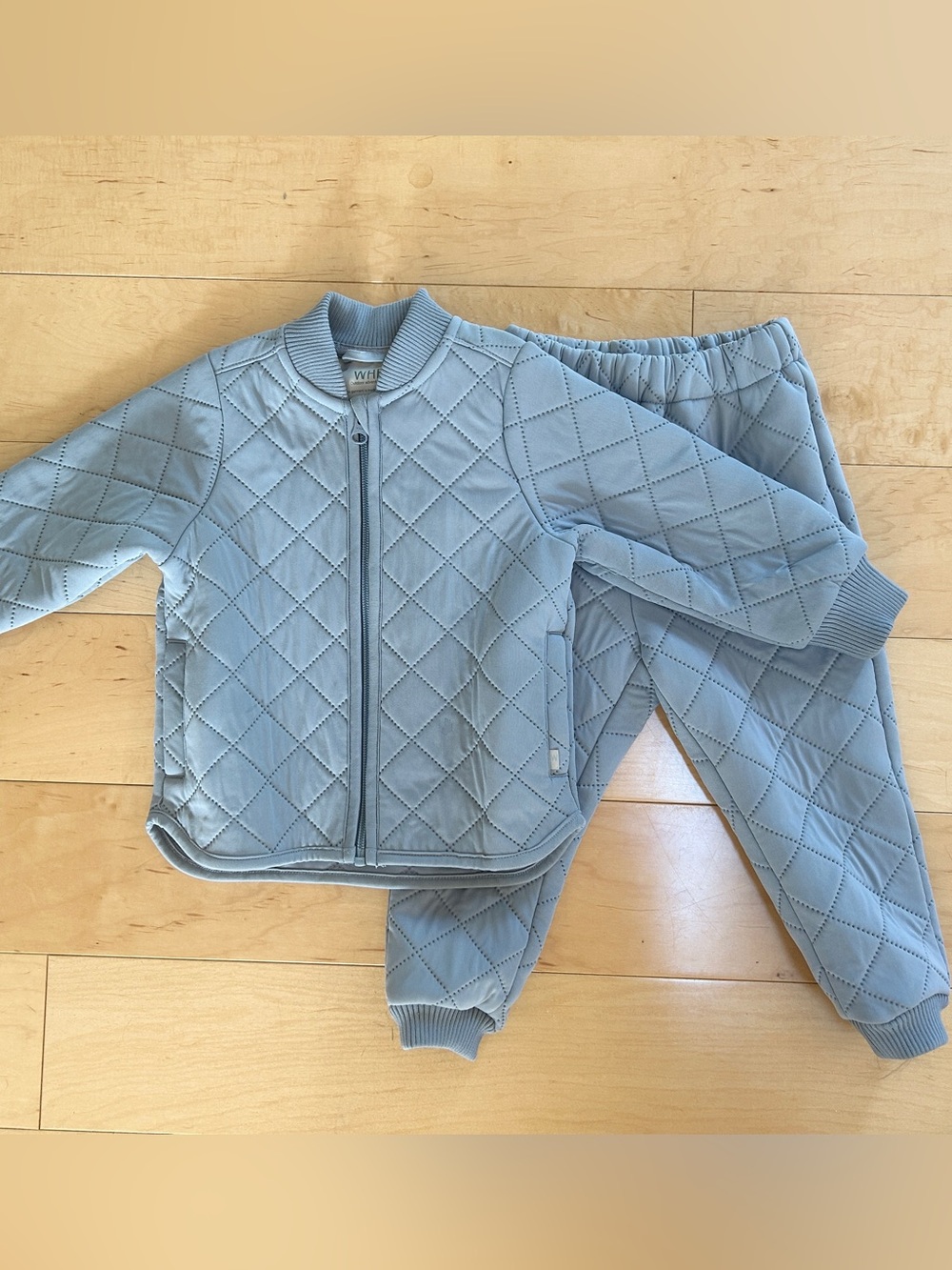 Wheat Kids 18m Thermo Quilted Light Blue Kids Jacket & Pants Set
